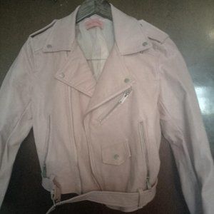 Pink Faux leather jacket size Small